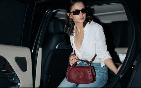 Autumnal Chic: Alia Bhatt's Timeless White Shirt and Jeans Get a Seasonal Twist for Gucci