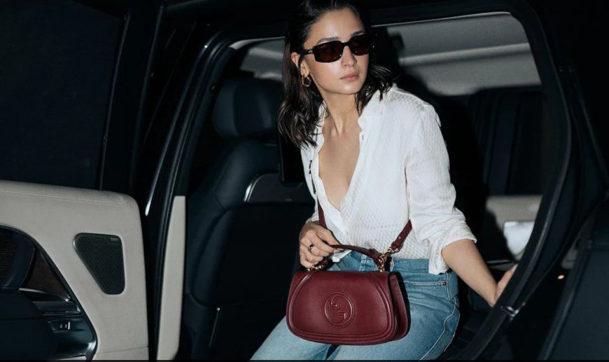 Autumnal Chic: Alia Bhatt's Timeless White Shirt and Jeans Get a Seasonal Twist for Gucci